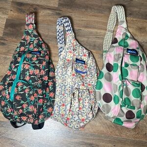 Bundle Lot of 3 Rope Sling Shoulder‎ Crossbody Bags